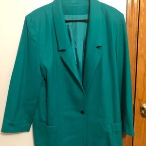Michele Green Wool Blazer size 15/16
